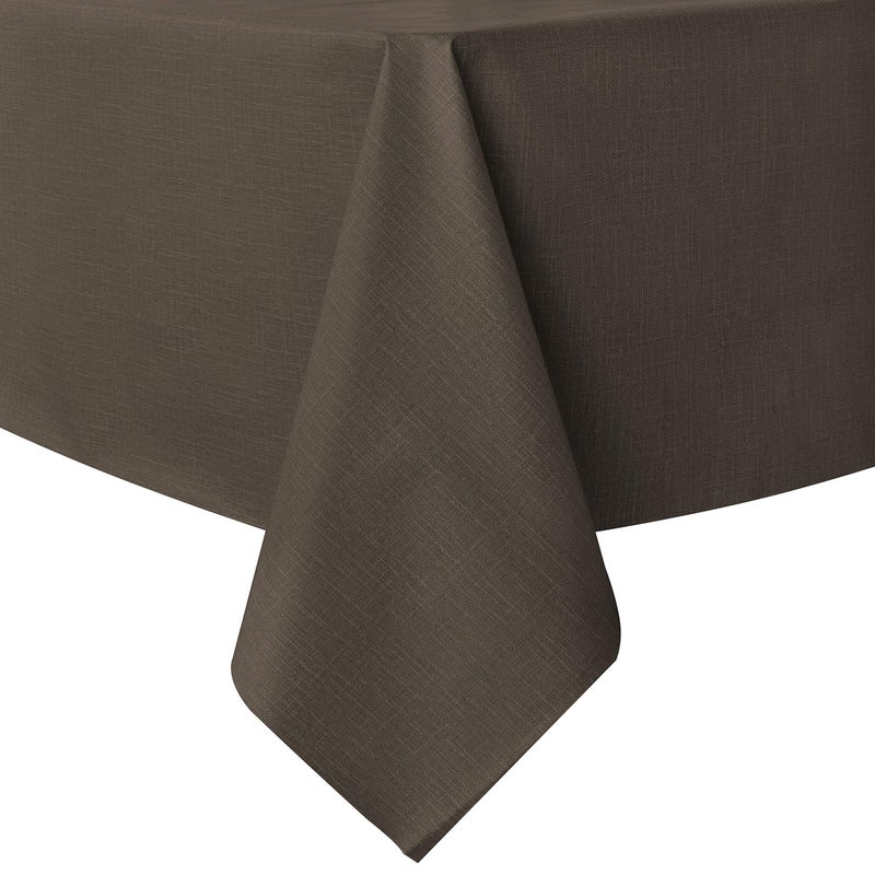 sancua 100% Waterproof Rectangle PVC Tablecloth - 54 x 78 Inch - Oil Proof Spill Proof Vinyl Table Cloth, Wipe Clean Table Cover for Dining Tables, Buffet Parties and Camping, Coffee - Image 1